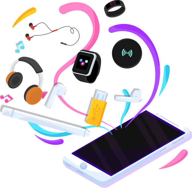 Smartphones showcasing app